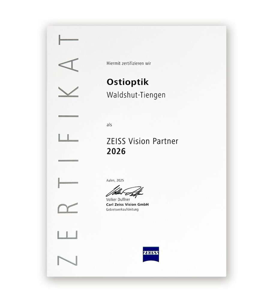 Ostioptik Zeiss Zertifikat 2026